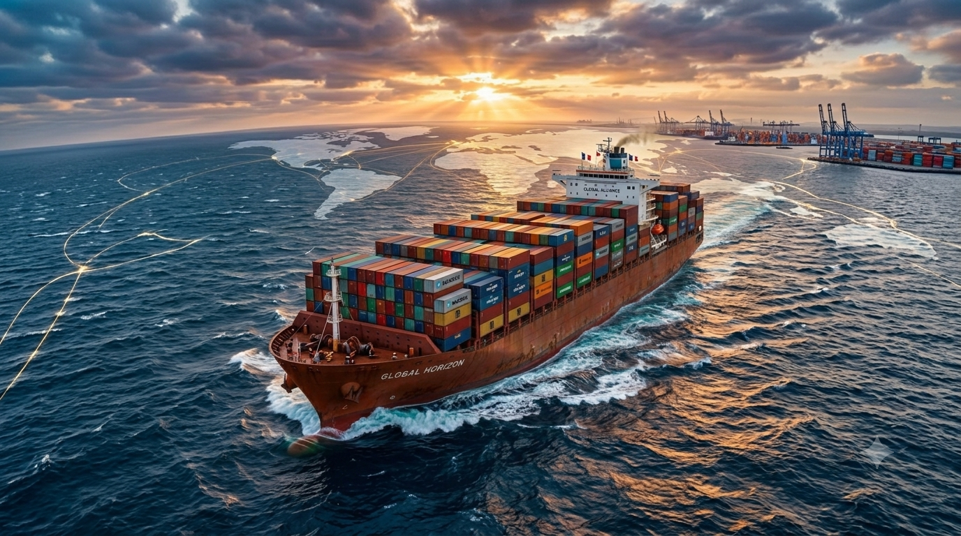 Container Ship Departing